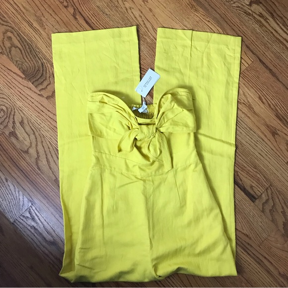 Derek Lam Alene Tie-Front Strapless Jumpsuit NWT - Picture 3 of 9